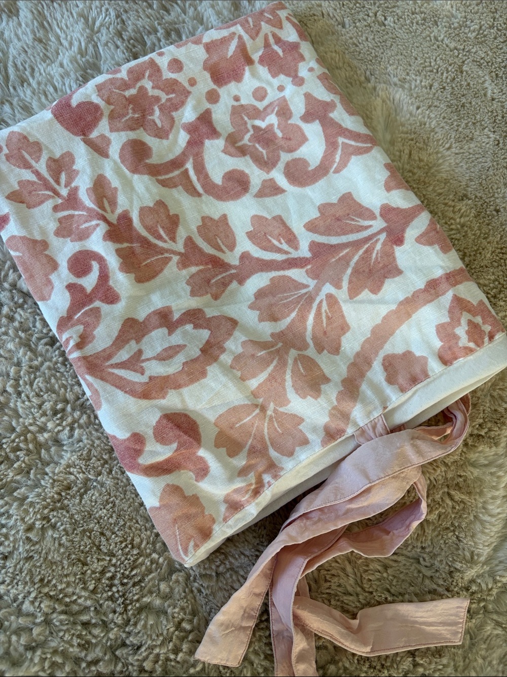 Pottery Barn Ana Medallion linen cotton Sham standard Blush
